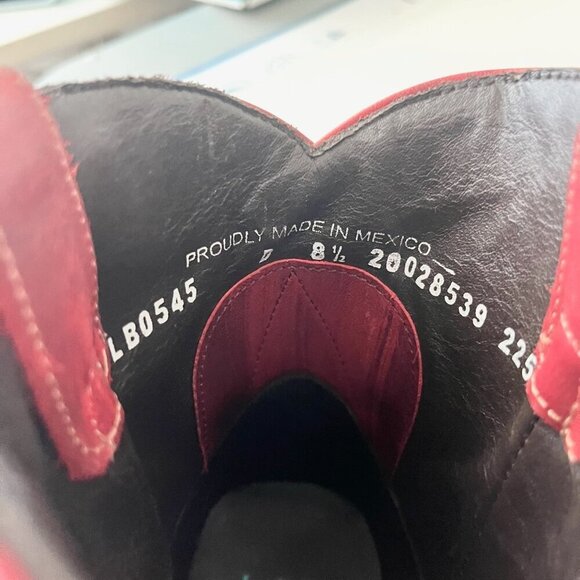 Lane SENITA FALLS Womens Cowboy Bootie 8.5 Red Fringe Western Cowgirl Boots - Picture 9 of 11